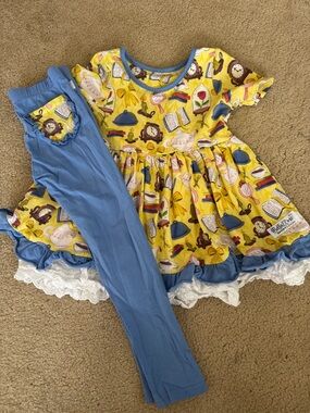 Bella and Omi Belle Print Dress & Matching Leggings 5